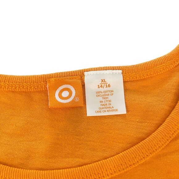 NEW Target Halloween Pumpkin Orange Cotton Kids/Youth SS T-Shirt, Size 14/16 NWT - Picture 4 of 7